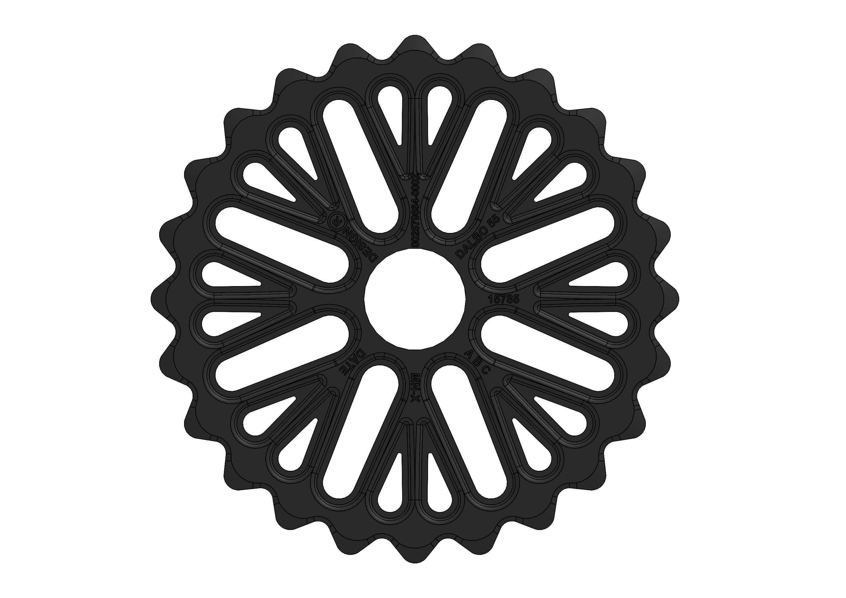 55 CM GEZACKT. RING SNOWFLAKE
