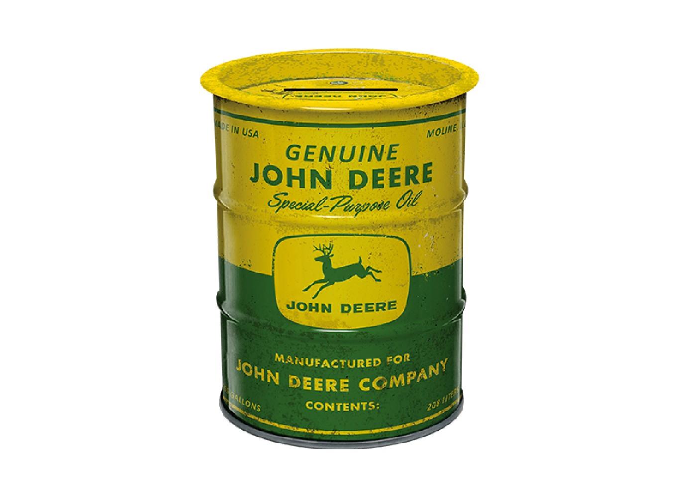 John Deere Spardose Ölfass